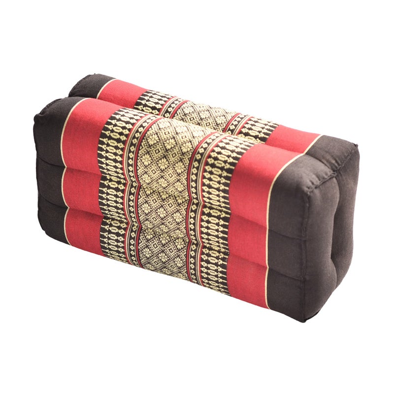 Zafuko Yoga & Meditation Cushion - Black/Red - organic water-resistant Kapok filling, meditation cushion, soft yoga prop - Image 3